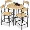 Best Choice Products 5-Piece Modern Round Counter Height Dining Set w/ 4 Chairs, 1.5in Thick Table